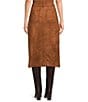 A Loves A Suede Button Front Coordinating Midi Skirt - Image 2