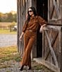 A Loves A Suede High Rise Wide Leg Coordinating Pants - Image 5