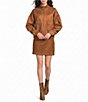 A Loves A Suede Mock Neck Long Sleeve Bomber Jacket - Image 3