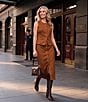A Loves A Suede Round Neck Sleeveless Button Front Coordinating Vest Top - Image 5