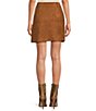 A Loves A Suede Wrap Mini Skirt - Image 2
