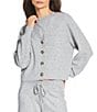 A Loves A Wool Blend V-Neck Long Sleeve Button Front Coordinating Cardigan, Color:Heather Grey - Image 2