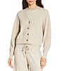 A Loves A Wool Blend V-Neck Long Sleeve Button Front Coordinating Cardigan, Color:Heather Oat - Image 2