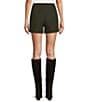 A Loves A Wooly Mid Rise Wool Blend Mini Shorts, Color:Moss - Image 2