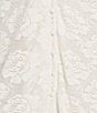 A Loves A Woven Embroidered Lace Sqaure Neck Spaghetti Tie Strap Button Front Tiered Flounce Maxi Dress, Color:Cream - Image 4