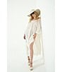 A Loves A Woven Lace Adjustable Tassel Off the Shoulder Neck Long Balloon Sleeve Caftan Maxi Dress, Color:Ivory - Image 5
