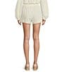 A Loves A Woven Lace High Rise Tassel Drawstring Coordinating Shorts, Color:Ivory - Image 2
