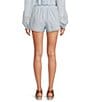 A Loves A Woven Lace High Rise Tassel Drawstring Coordinating Shorts, Color:Pale Blue - Image 2