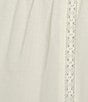 A Loves A Woven Lace Straight Neck Sleeveless Spaghetti Strap Flounce Coordinating Camisole Top, Color:Ivory - Image 4