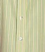 A Loves A Woven Pinstripe Point Collar Button Front Long Sleeve Shirt, Color:Antique Jade - Image 4