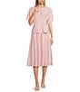 A.Ren Aurelia Coordinating Woven Pull-On Midi Skirt - Image 3