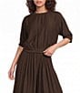 A.Ren Aurelia Round Neck Short Sleeve Coordinating Top - Image 1