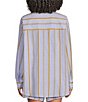 A.Ren Bryce Striped Button Down Collar Neck Long Sleeve Coordinating Woven Shirt Top - Image 2