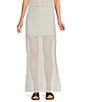 A.Ren Camille Half Sheer Coordinating Midi Skirt - Image 1