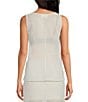 A.Ren Camille Round Neck Sleeveless Sheer Coordinating Top - Image 2