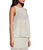 A.Ren Camille Round Neck Sleeveless Sheer Coordinating Top - Image 3