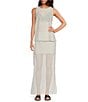 A.Ren Camille Round Neck Sleeveless Sheer Coordinating Top - Image 5