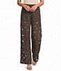 A.Ren Chantilly Lace Flared Leg Pull-On Pants - Image 1