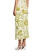 A.Ren Irisa Printed Half Sheer Woven Maxi Skirt - Image 3