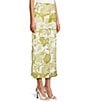 A.Ren Irisa Printed Half Sheer Woven Maxi Skirt - Image 4