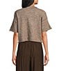 A.Ren Lynne Round Neck Short Sleeve Sweater Knit Top - Image 2