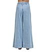 A.Ren Sainte Coordinating Denim Wide Leg Flared Back Zip Pants - Image 3