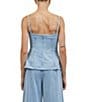 A.Ren Sainte Square Neck Sleeveless Button Front Coordinating Denim Top - Image 2