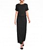 A.Ren Sorrel Chiffon Coordinating Pull-On Maxi Pencil Skirt - Image 3