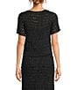 A.Ren Sorrel Chiffon Round Neck Short Sleeve Coordinating Top - Image 2