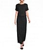 A.Ren Sorrel Chiffon Round Neck Short Sleeve Coordinating Top - Image 3