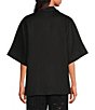A.Ren Winslet Collared V-Neck Short Sleeve Button Front Linen Shirt - Image 2