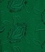 Color:Green - Image 4 - Barbara Ruffle Mock Neck 3D Floral Detail Sleeveless Top