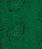 Abbey Glass Barbara Ruffle Mock Neck 3D Floral Detail Sleeveless Top, Color:Green - Image 4