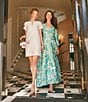Abbey Glass Brooke Floral Long Sleeve V-Neck Maxi Dress, Color:Tropical Organza - Image 4