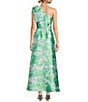 Abbey Glass Caroline Organza Floral One Shoulder Gown, Color:Green Abstract - Image 2