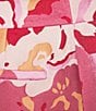 Abbey Glass Coordinating Penny Jacquard Retro Print Trouser Shorts, Color:Pink Retro - Image 4
