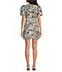 Abbey Glass Marty Mini Puff Sleeve Dress, Color:Pink Abstract - Image 2