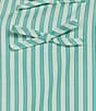 Abbey Glass Marty Stripe Print Crew Neckline Short Puff Sleeve Poplin Mini Shift Dress, Color:Turquoise Stripe - Image 3
