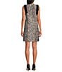 Abbey Glass Michelle Floral Jacquard Boat Neck Sleeveless Bow Shoulder Mini Shift Dress, Color:Burst Bloom - Image 2