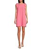 Color:Carnation Pink/Baby Pink - Image 1 - Michelle Sleeveless Bow Shoulder Detail Boat Neck Shift Dress