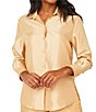 Abbey Glass Nora Button Front Dupioni Blouse - Image 1