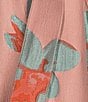 Abbey Glass Sadie Ruffle Short Sleeve Tie Waist Tiered Pocketed Midi Dress, Color:Pink Plumeria - Image 3