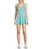 Color:Aqua Sky - Image 1 - Active Seamed Bodice Pull-On Mini Tennis Dress