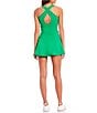 Color:Kelly - Image 2 - Active Seamed Bodice Pull-On Mini Tennis Dress