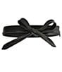 Color:Black - Image 2 - 2#double; Midi Leather Wrap Belt