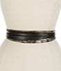 Color:Black - Image 1 - 2#double; Midi Wrap Leather Belt