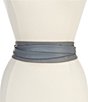 Color:Grey - Image 1 - 3#double; Classic Wrap Leather Belt