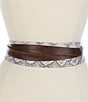 Color:Dark Brown - Image 1 - 3#double; Classic Wrap Leather Belt