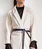 Color:Dark Brown - Image 2 - 3#double; Classic Wrap Leather Belt