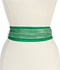 Color:Evergreen - Image 1 - 3#double; Classic Wrap Leather Belt